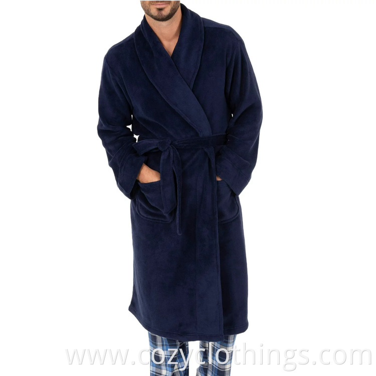 shawl collar bathrobe 